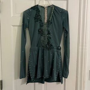 Custom Ignite Dance Connections Costume, emerald green, adult Medium